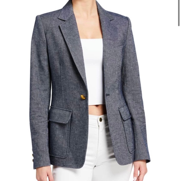 A.L.C. Jackets & Blazers - A.L.C. Cotton/Linen Blazer/Jacket Grey Single Button Size 6